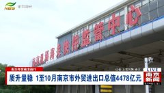 质升量稳 1至10月南京市外贸进出口总值 质升量稳 1至10月南京市外贸进出口总值